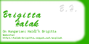 brigitta halak business card